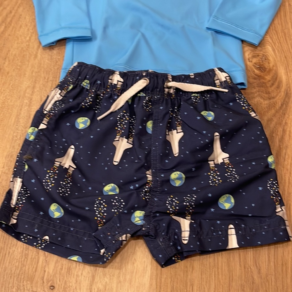 HANNA ANDERSSON SWIM SET: TRUNKS AND RASHGUARD, NWT - Picture 2 of 3